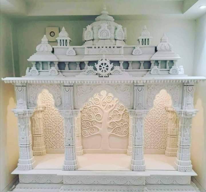 Marble mandir with arches